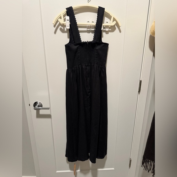 NWT Reformation Tagliatelle Linen Dress in Black - Picture 10 of 13